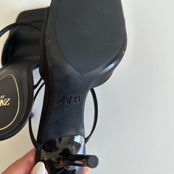 Zara NEW Square Toe Mule Sandals - Picture 3 of 5